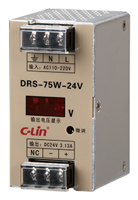 DRS-15W/25W/35W/50W/75W数显导轨式开关电源